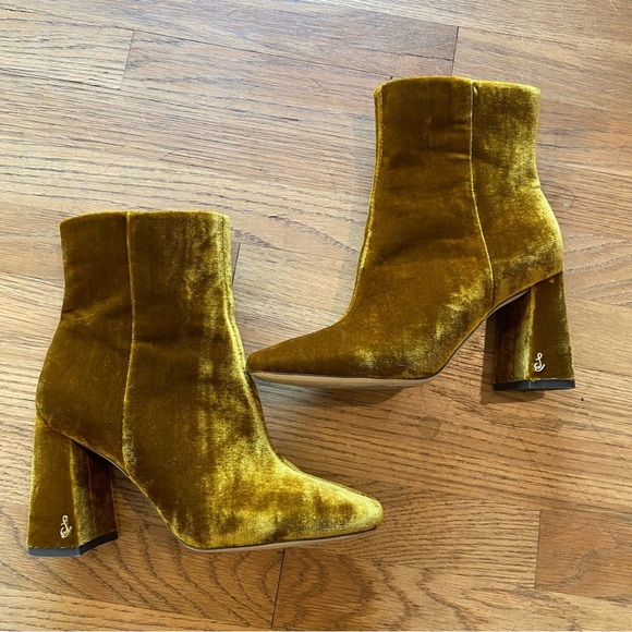 Womens Sam Edelman Womens Codie 2 Velvet Square Toe Ankle Boots size 5 - Picture 1 of 11